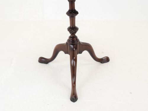 GEORGIAN STYLE C19TH MAHOGANY DISH TOP TRIPOD WINE OR SIDE TABLE - ADDITIONAL PHOTO 10
