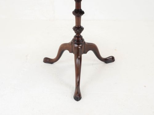 GEORGIAN STYLE C19TH MAHOGANY DISH TOP TRIPOD WINE OR SIDE TABLE - ADDITIONAL PHOTO 12