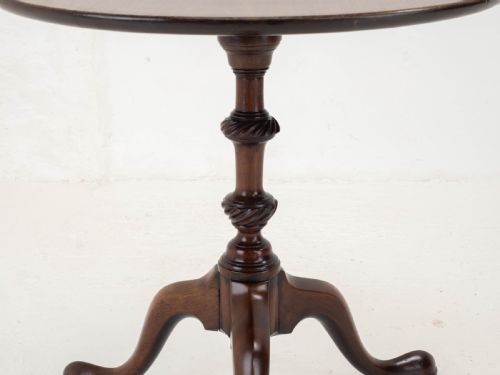 GEORGIAN STYLE C19TH MAHOGANY DISH TOP TRIPOD WINE OR SIDE TABLE - ADDITIONAL PHOTO 13