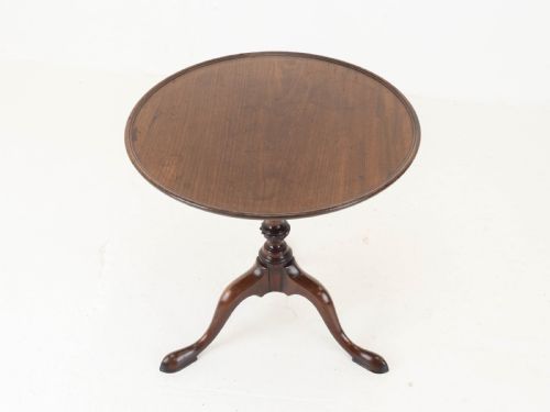 GEORGIAN STYLE C19TH MAHOGANY DISH TOP TRIPOD WINE OR SIDE TABLE - ADDITIONAL PHOTO 15