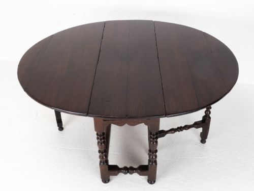 EARLY C18TH OAK OVAL GATELEG COUNTRY DINING TABLE C17TH JACOBEAN CAROLEAN - ADDITIONAL PHOTO 4