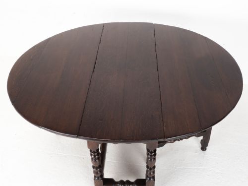 EARLY C18TH OAK OVAL GATELEG COUNTRY DINING TABLE C17TH JACOBEAN CAROLEAN - ADDITIONAL PHOTO 6