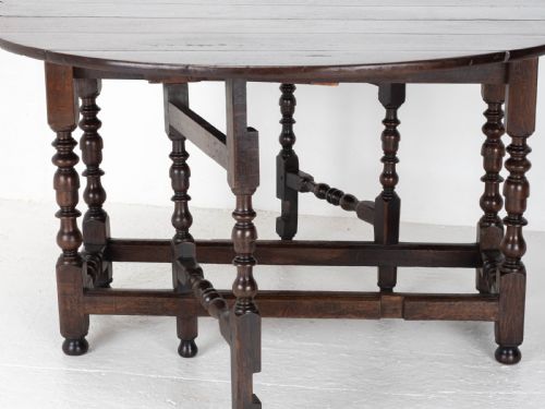 EARLY C18TH OAK OVAL GATELEG COUNTRY DINING TABLE C17TH JACOBEAN CAROLEAN - ADDITIONAL PHOTO 15