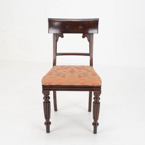 SET OF 8 REGENCY WILLIAM IV BAR BACK MAHOGANY DINING CHAIRS CARVER - ADDITIONAL PHOTO 13