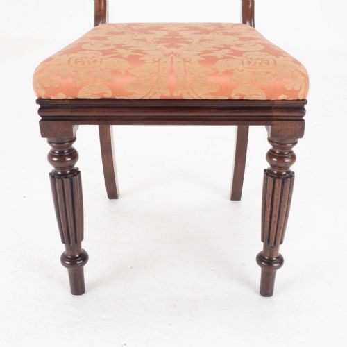 SET OF 8 REGENCY WILLIAM IV BAR BACK MAHOGANY DINING CHAIRS CARVER - ADDITIONAL PHOTO 16