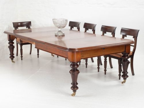 9'3 LARGE VICTORIAN MAHOGANY EXTENDING DINING TABLE 10 SEAT C1870 - ADDITIONAL PHOTO 2
