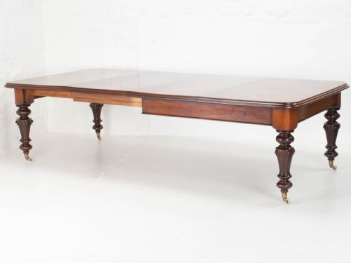 9'3 LARGE VICTORIAN MAHOGANY EXTENDING DINING TABLE 10 SEAT C1870 - ADDITIONAL PHOTO 5