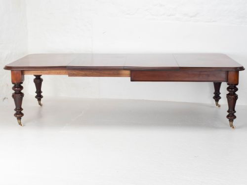 9'3 LARGE VICTORIAN MAHOGANY EXTENDING DINING TABLE 10 SEAT C1870 - ADDITIONAL PHOTO 6