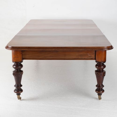 9'3 LARGE VICTORIAN MAHOGANY EXTENDING DINING TABLE 10 SEAT C1870 - ADDITIONAL PHOTO 7