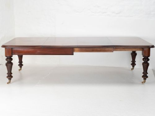 9'3 LARGE VICTORIAN MAHOGANY EXTENDING DINING TABLE 10 SEAT C1870 - ADDITIONAL PHOTO 8