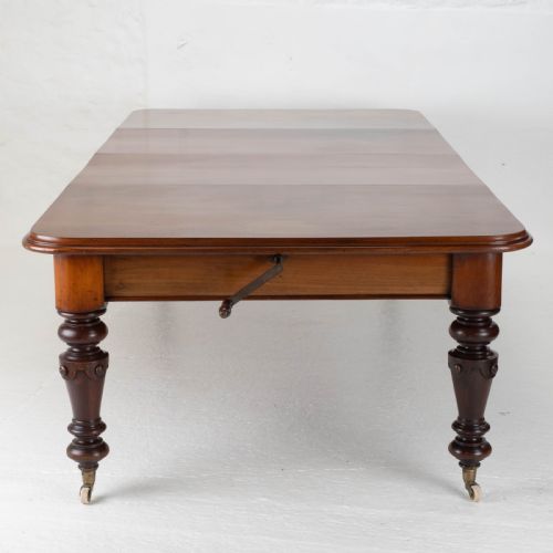 9'3 LARGE VICTORIAN MAHOGANY EXTENDING DINING TABLE 10 SEAT C1870 - ADDITIONAL PHOTO 9