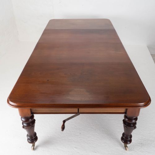 9'3 LARGE VICTORIAN MAHOGANY EXTENDING DINING TABLE 10 SEAT C1870 - ADDITIONAL PHOTO 11