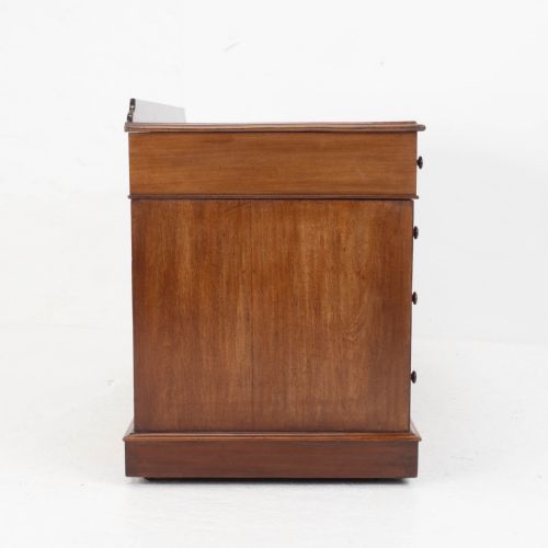 VICTORIAN MAPLE AND CO MAHOGANY PEDESTAL DESK C1876 - ADDITIONAL PHOTO 9