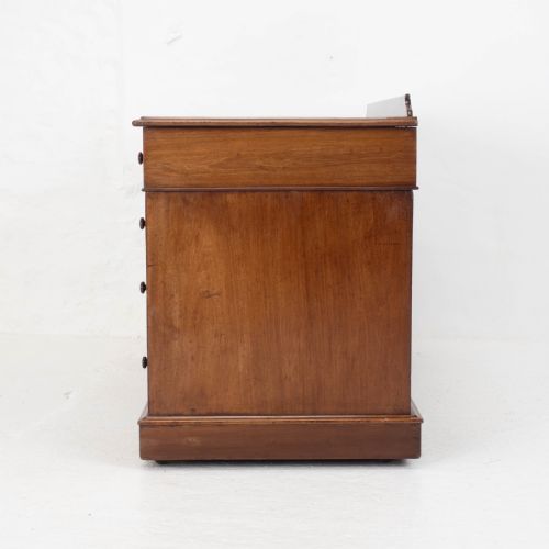 VICTORIAN MAPLE AND CO MAHOGANY PEDESTAL DESK C1876 - ADDITIONAL PHOTO 11