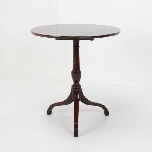 GEORGIAN MAHOGANY OVAL INLAID TILT TOP TRIPOD TABLE C1800 REGENCY SIDE LAMP - ADDITIONAL PHOTO 8