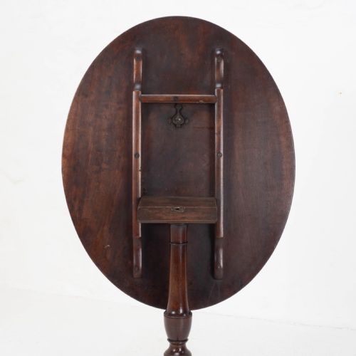 GEORGIAN MAHOGANY OVAL INLAID TILT TOP TRIPOD TABLE C1800 REGENCY SIDE LAMP - ADDITIONAL PHOTO 10