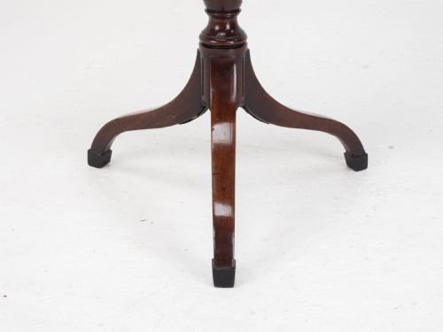 GEORGIAN MAHOGANY OVAL INLAID TILT TOP TRIPOD TABLE C1800 REGENCY SIDE LAMP - ADDITIONAL PHOTO 11