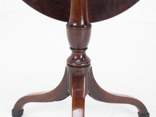 GEORGIAN MAHOGANY OVAL INLAID TILT TOP TRIPOD TABLE C1800 REGENCY SIDE LAMP - ADDITIONAL PHOTO 14