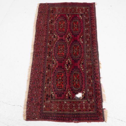 ANTIQUE TEKKE CHUVAL EMIRATE OF BUKHARA EARLY C20TH 5'X2'8 152X82CM RUG - ADDITIONAL PHOTO 1