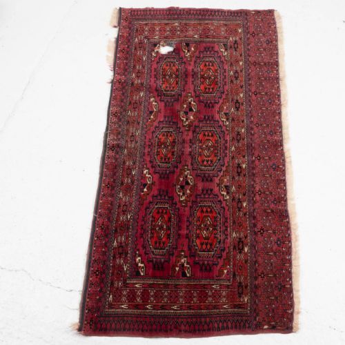 ANTIQUE TEKKE CHUVAL EMIRATE OF BUKHARA EARLY C20TH 5'X2'8 152X82CM RUG - ADDITIONAL PHOTO 3