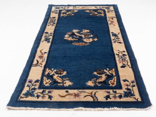 ANTIQUE CHINESE PEKING DRAGON RUG 5'9 X 3'1 176 X 94CM CARPET - ADDITIONAL PHOTO 2