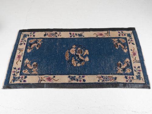ANTIQUE CHINESE PEKING DRAGON RUG 5'9 X 3'1 176 X 94CM CARPET - ADDITIONAL PHOTO 13