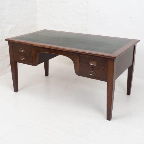 military civil service mahogany kneehole desk george v circa 1930 - CATEGORY: ANTIQUE DESKS - DATED 1930