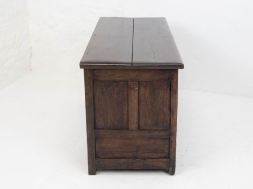 CAROLEAN C17TH LATER CARVED DARK OAK CARVED MULE CHEST COFFER KIST JACOBEAN - ADDITIONAL PHOTO 17