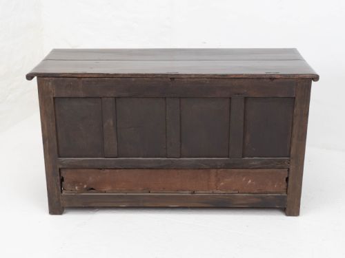 CAROLEAN C17TH LATER CARVED DARK OAK CARVED MULE CHEST COFFER KIST JACOBEAN - ADDITIONAL PHOTO 18