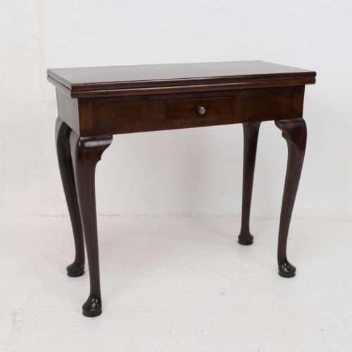 GEORGE II PAD FOOT MAHOGANY FOLDOVER TEA CONSOLE TABLE C1730 GEORGIAN - ADDITIONAL PHOTO 13