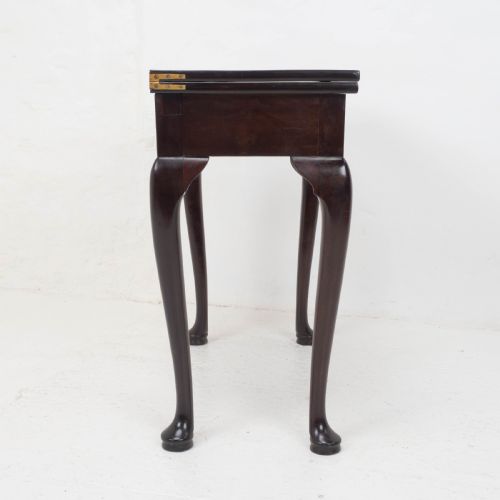 GEORGE II PAD FOOT MAHOGANY FOLDOVER TEA CONSOLE TABLE C1730 GEORGIAN - ADDITIONAL PHOTO 16