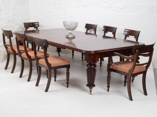 SET OF 8 REGENCY WILLIAM IV BAR BACK MAHOGANY DINING CHAIRS CARVER - ADDITIONAL PHOTO 17