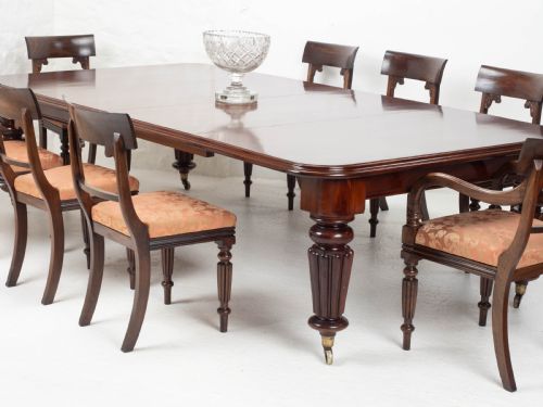 LARGE VICTORIAN MAHOGANY 9'3 EXTENDING DINING TABLE 10 SEAT - ADDITIONAL PHOTO 2