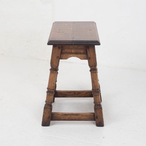 C17TH STYLE OAK JOINT STOOL PEGGED CONSTRUCTION JOINED - ADDITIONAL PHOTO 3