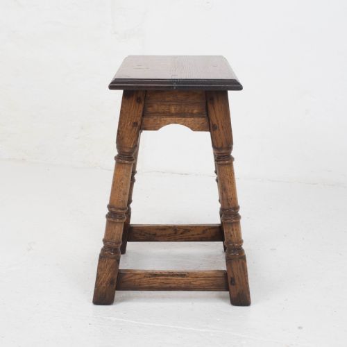 C17TH STYLE OAK JOINT STOOL PEGGED CONSTRUCTION JOINED - ADDITIONAL PHOTO 6