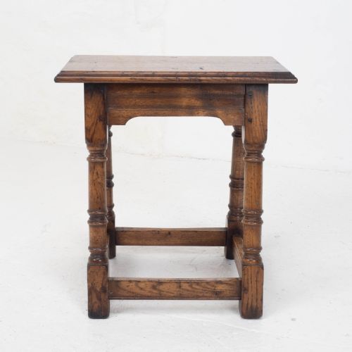C17TH STYLE OAK JOINT STOOL PEGGED CONSTRUCTION JOINED - ADDITIONAL PHOTO 7