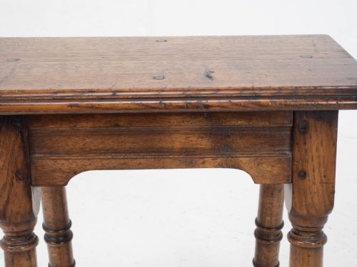 C17TH STYLE OAK JOINT STOOL PEGGED CONSTRUCTION JOINED - ADDITIONAL PHOTO 11