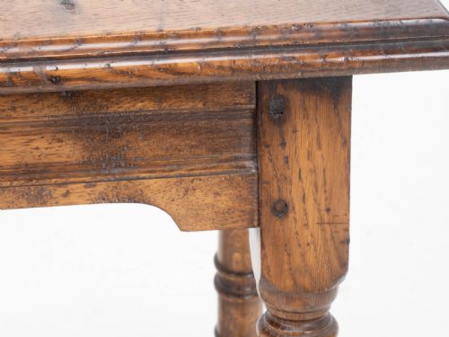 C17TH STYLE OAK JOINT STOOL PEGGED CONSTRUCTION JOINED - ADDITIONAL PHOTO 13