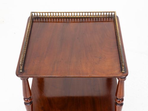REGENCY GILT METAL MAHOGANY ETAGERE 3 TIER SHELVES C1820 WHATNOT - ADDITIONAL PHOTO 6