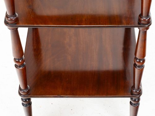 REGENCY GILT METAL MAHOGANY ETAGERE 3 TIER SHELVES C1820 WHATNOT - ADDITIONAL PHOTO 12