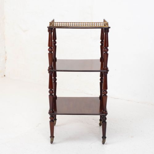 REGENCY GILT METAL MAHOGANY ETAGERE 3 TIER SHELVES C1820 WHATNOT - ADDITIONAL PHOTO 17