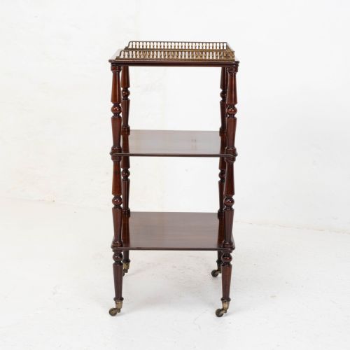 REGENCY GILT METAL MAHOGANY ETAGERE 3 TIER SHELVES C1820 WHATNOT - ADDITIONAL PHOTO 18