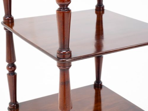 REGENCY GILT METAL MAHOGANY ETAGERE 3 TIER SHELVES C1820 WHATNOT - ADDITIONAL PHOTO 19