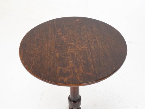 GEORGIAN OAK COUNTRY TRIPOD WINE TABLE C1780 GEORGE III SIDE OCCASIONAL - ADDITIONAL PHOTO 3