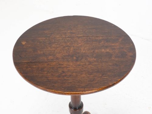 GEORGIAN OAK COUNTRY TRIPOD WINE TABLE C1780 GEORGE III SIDE OCCASIONAL - ADDITIONAL PHOTO 4