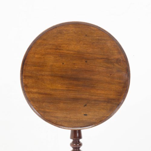 GEORGIAN MAHOGANY DISH TILT TOP TRIPOD SIDE OCCASIONAL TABLE C1800 GEORGE III - ADDITIONAL PHOTO 3