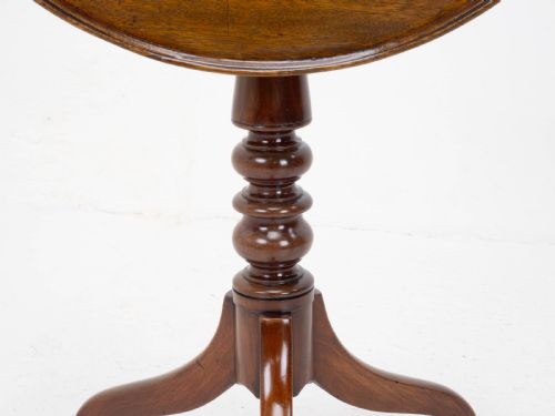 GEORGIAN MAHOGANY DISH TILT TOP TRIPOD SIDE OCCASIONAL TABLE C1800 GEORGE III - ADDITIONAL PHOTO 8