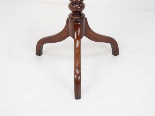 GEORGIAN MAHOGANY DISH TILT TOP TRIPOD SIDE OCCASIONAL TABLE C1800 GEORGE III - ADDITIONAL PHOTO 9