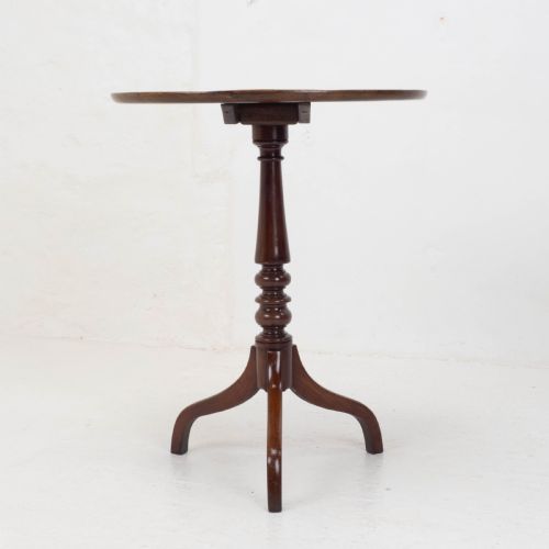 GEORGIAN MAHOGANY DISH TILT TOP TRIPOD SIDE OCCASIONAL TABLE C1800 GEORGE III - ADDITIONAL PHOTO 11