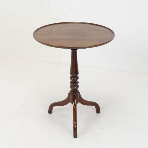 GEORGIAN MAHOGANY DISH TILT TOP TRIPOD SIDE OCCASIONAL TABLE C1800 GEORGE III - ADDITIONAL PHOTO 12